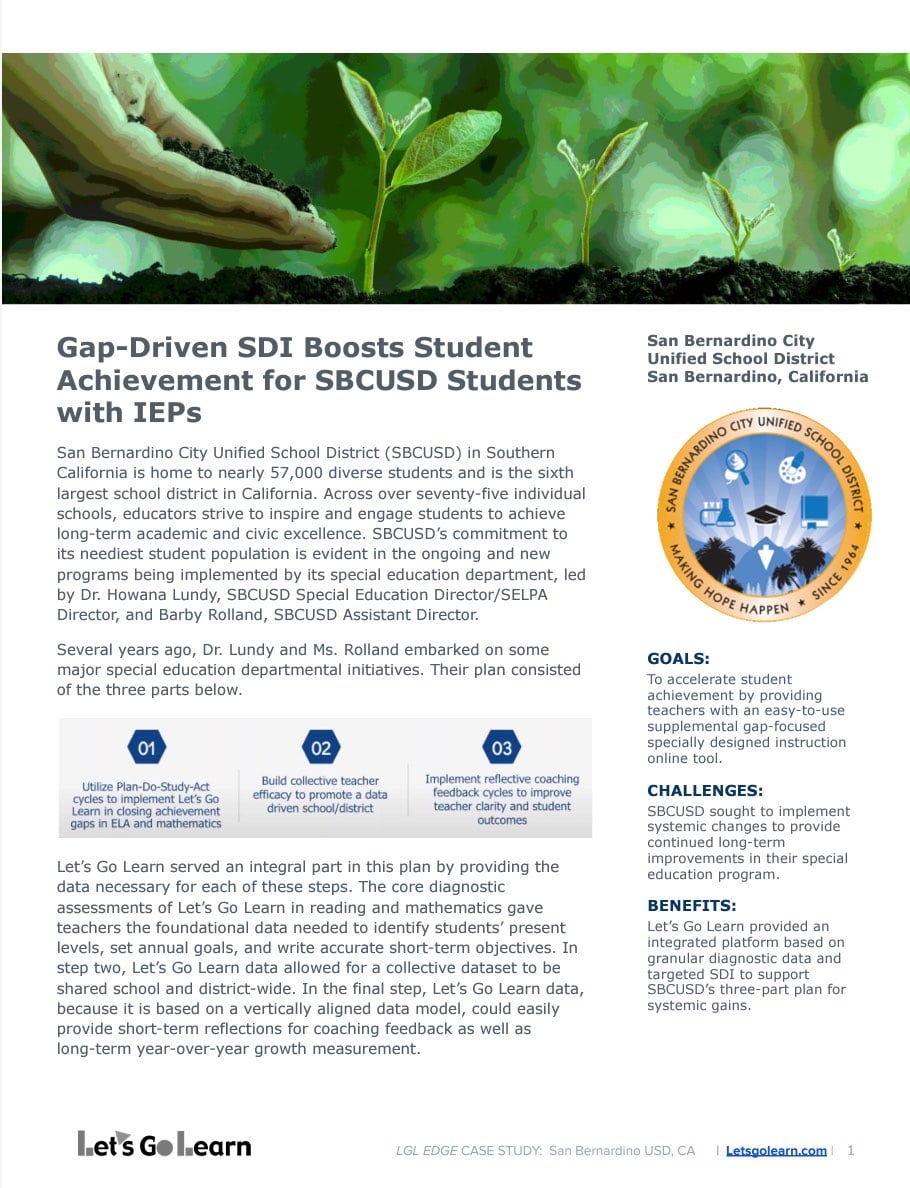 Case Study: San Bernardino City USD Special Education Department's ...
